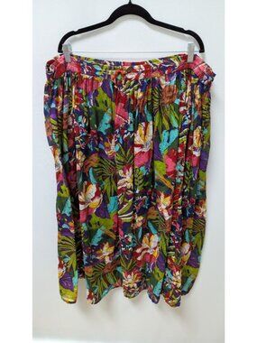 Peripherals Multicolor Sheer Floral Maxi Skirt